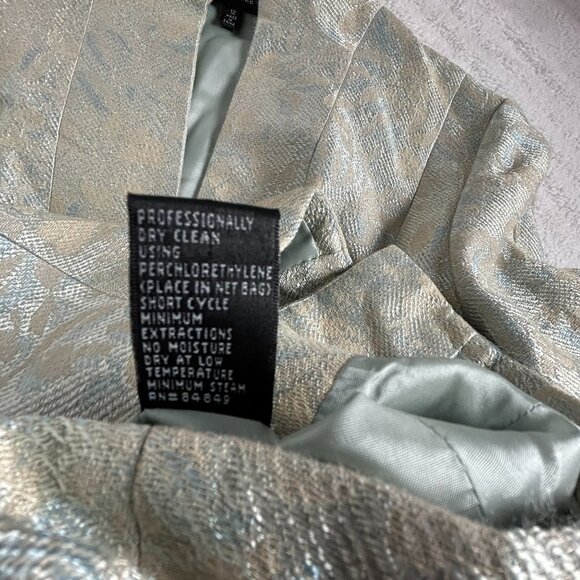 Carmen Marc Valvo Signature Womens Embellished Sleeve Brocade Jacket Size 12 - Picture 5 of 9